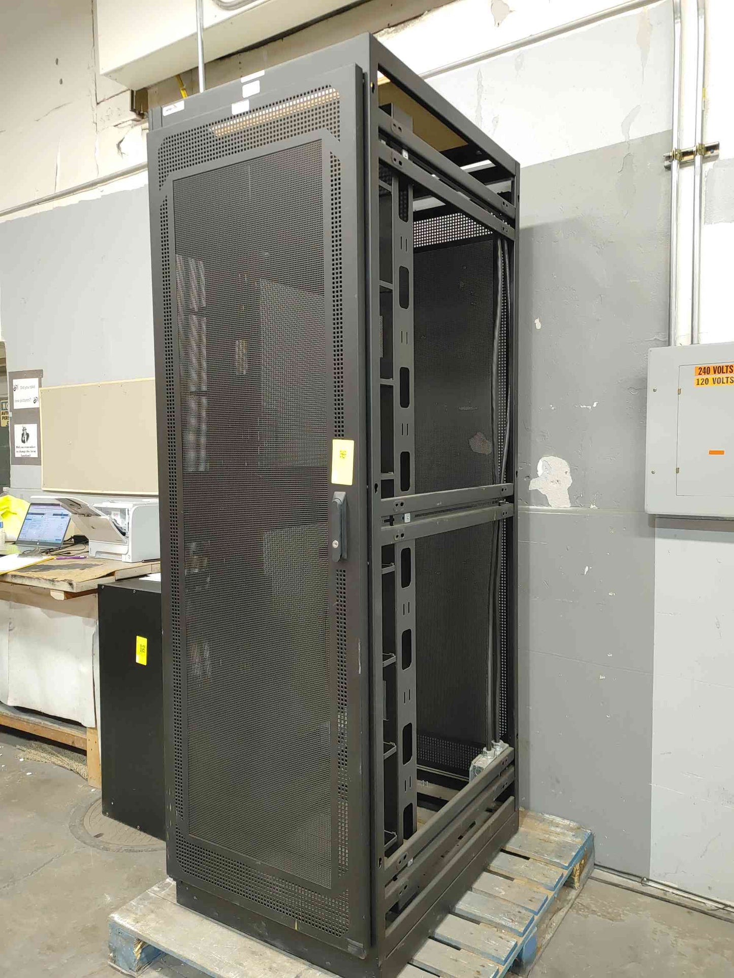 42U APW Black Server Rack Cabinet  Front / Back Mesh Doors (108544)