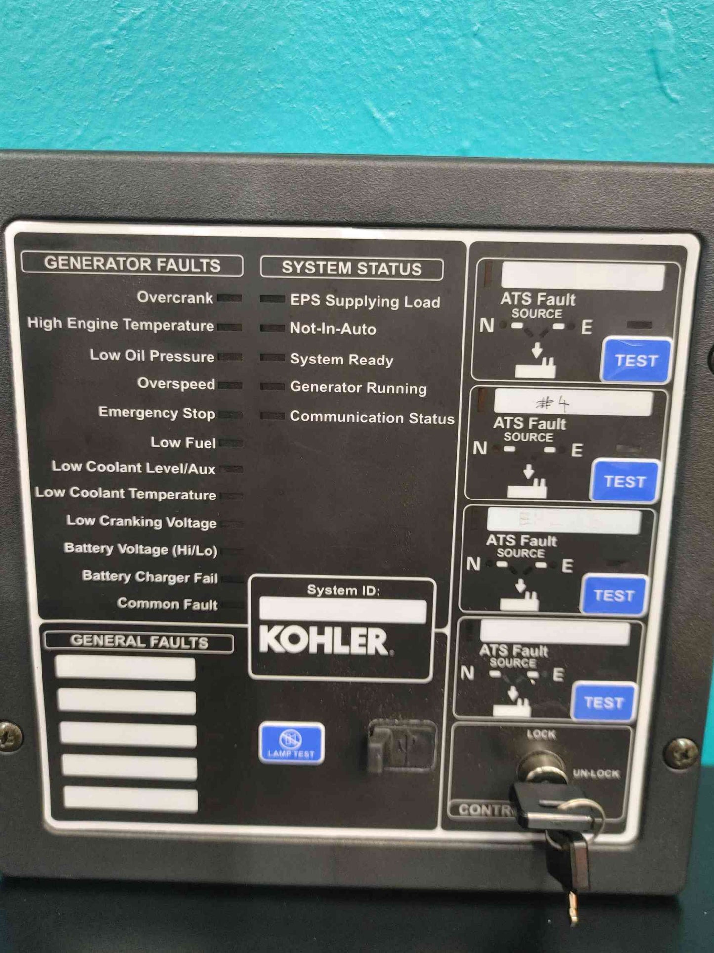NEW Kohler GM91356-KP1 RSA III Remote Serial Annunciator Panel ATS Generator Test Control Board
