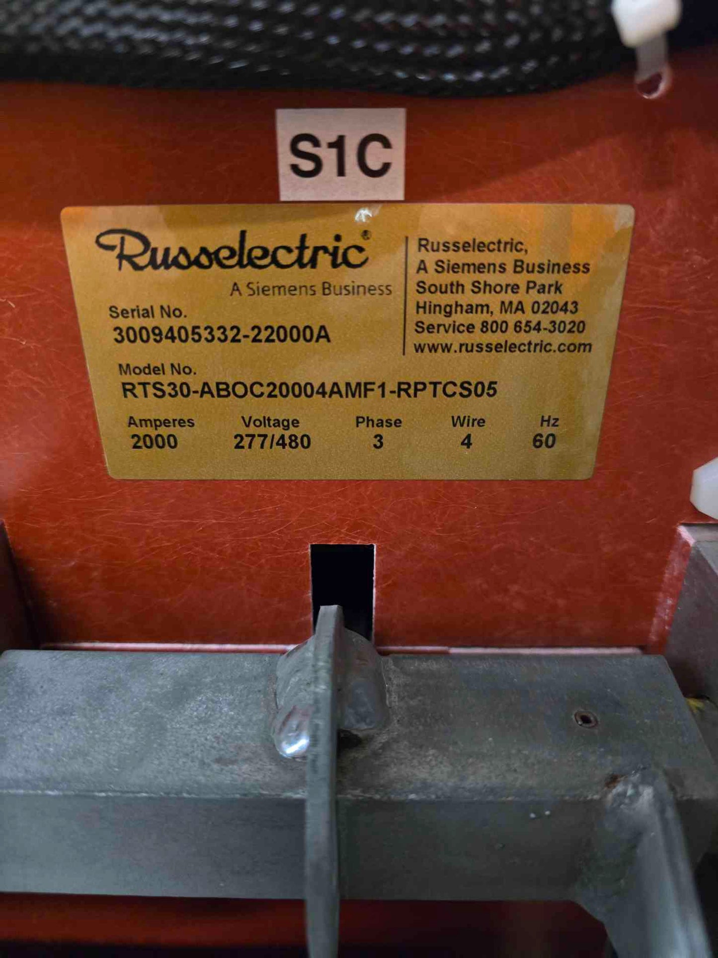 NEW Russelectric RTS30 2000A Automatic Transfer Switch 480V RTS30-ABOC20004AMF1 ATS (SKU: 111353)