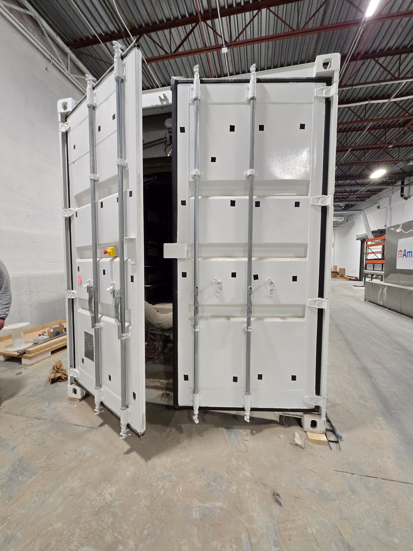Large Industrial Oven w/ Built-in Controls Room in Shipping Container (SKU: 112031)