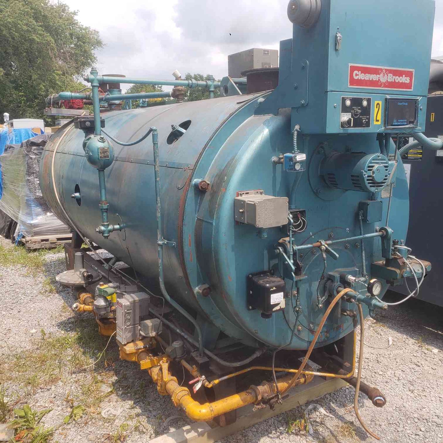 Cleaver Brooks CB200-70 70HP Packaged Boiler 125 PSI Dual Fuel Gas Oil