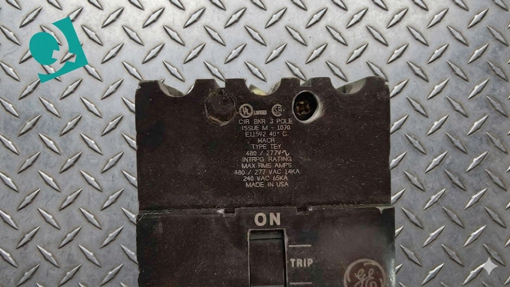 General Electric 3 Pole Circuit Breaker 90A 480/277VAC M-1070