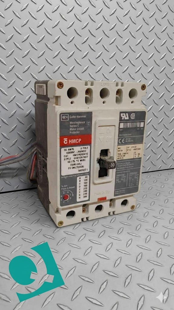 Westinghouse Series C Motor Circuit Breaker 30A 600VAC 250VDC HMCP030H1C