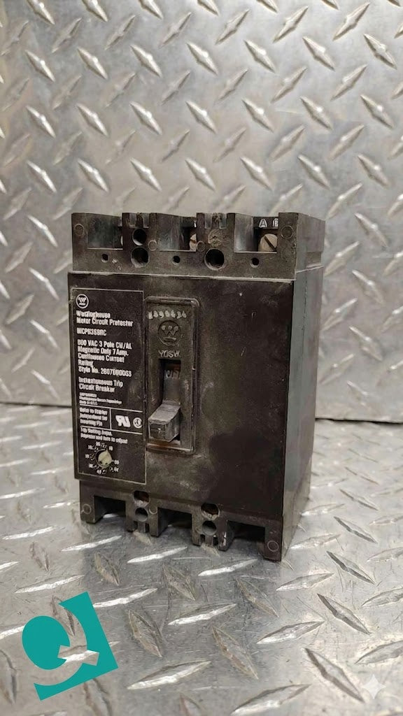 Westinghouse Motor Circuit Protector 3 Pole 7A 600VAC MCP0358RC