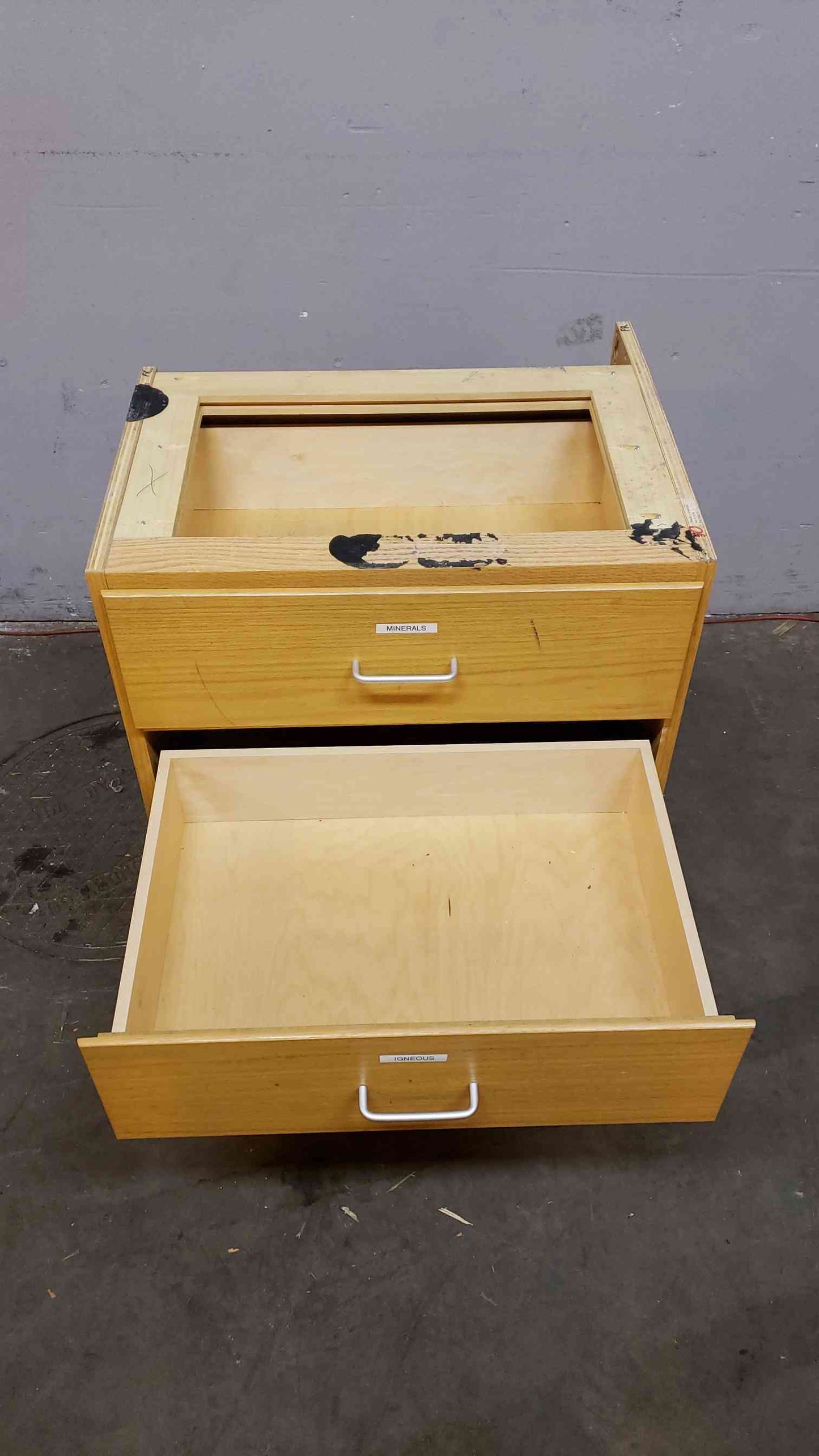 Kewaunee 2' Wood Lab Casework 4-Drawer Stack Standing Height