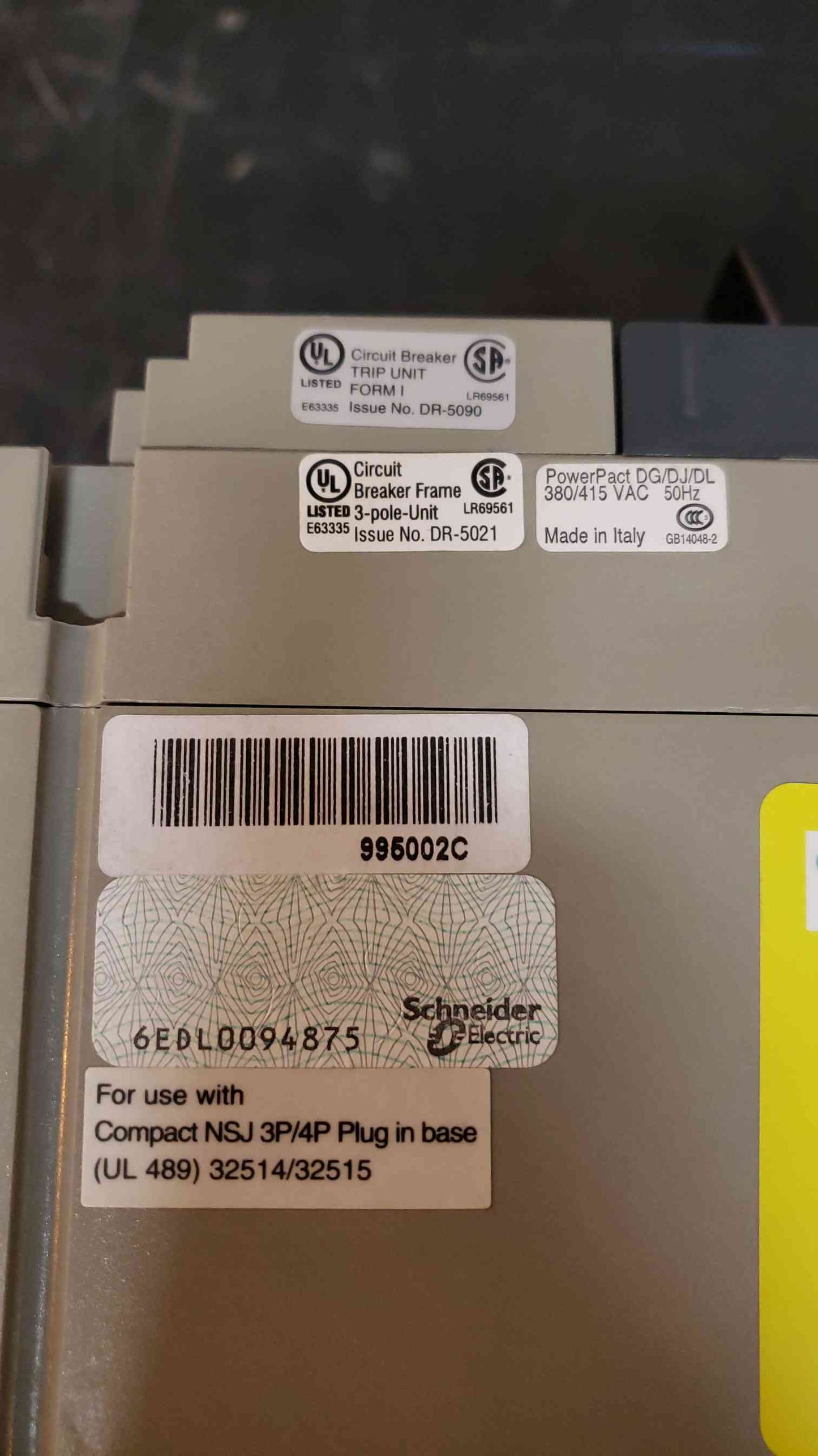 Square D 400 Amp Breaker DJF36400E20SO (SKU: 4043AA)