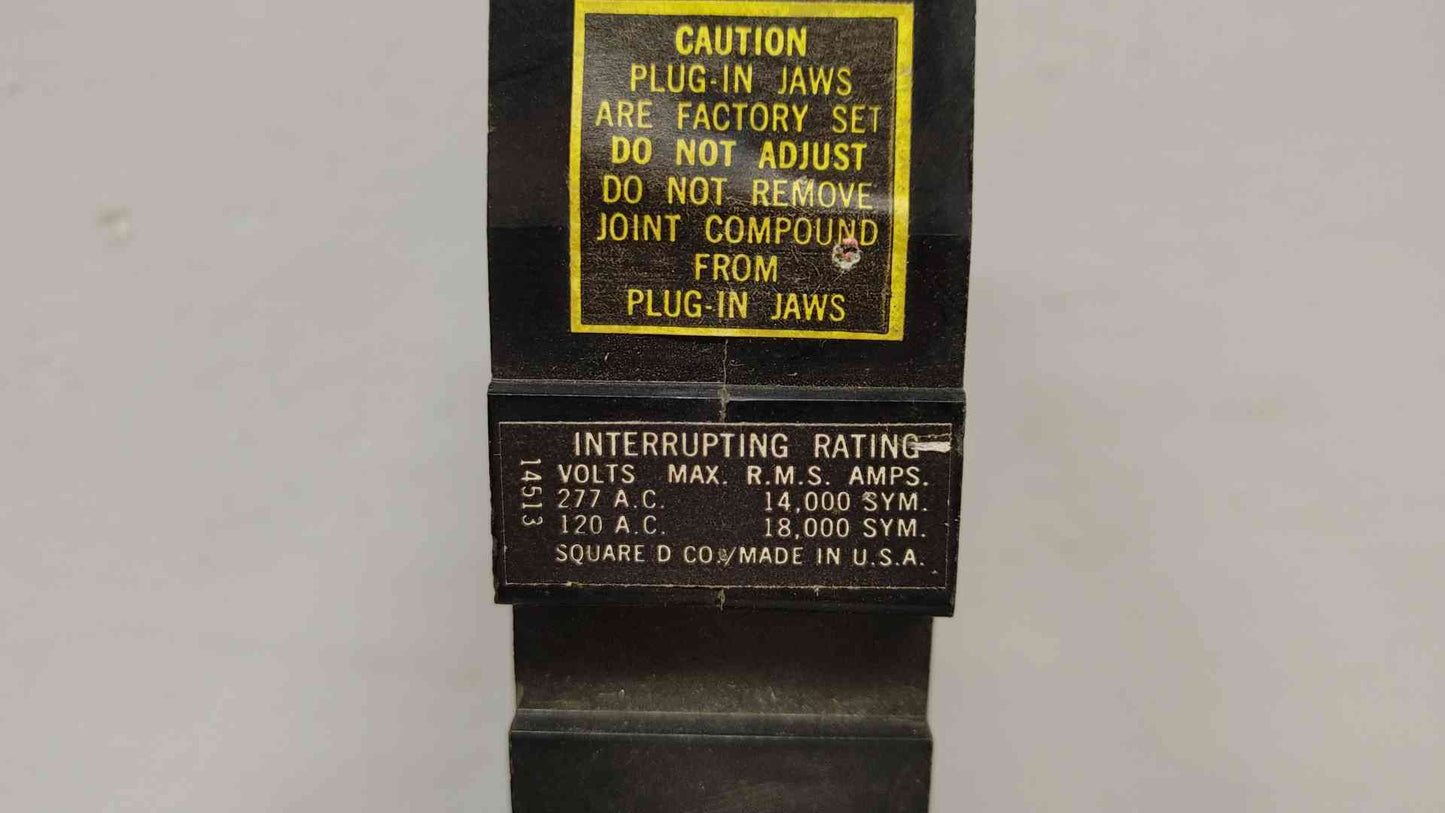 Lot of 62 Square D 20A 1 Pole Circuit Breaker 277VAC LD-672(104839)