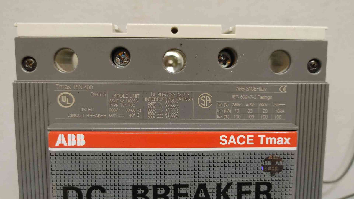ABB 300A 3 Pole Circuit Breaker T5N 400