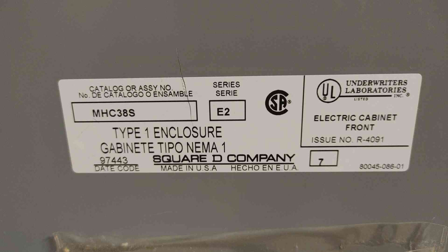 Square D NQOD Panelboard 225A 208Y/120VAC 3PH 4W MHC38S