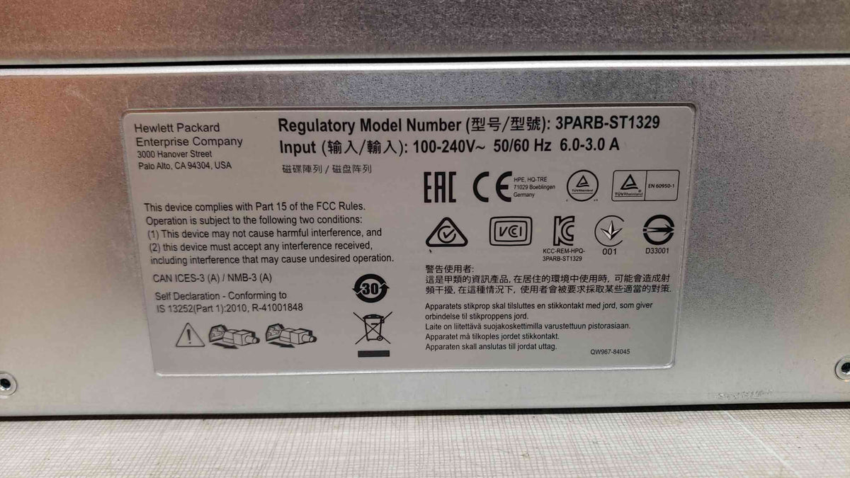 HP 100-240V~ 6.0-3.0A Array 3PARB-ST1329 (SKU: 108151)