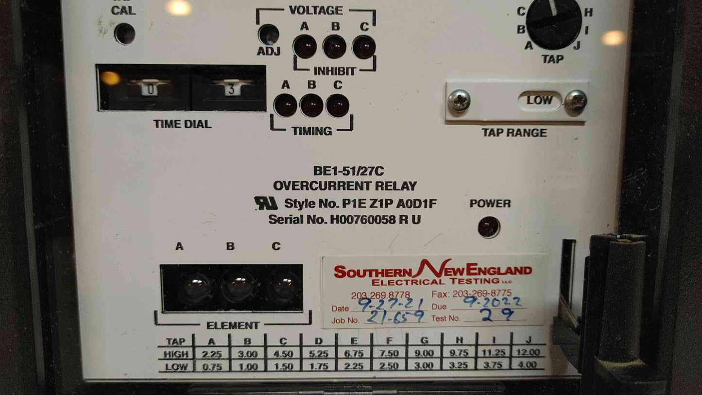 Basler Electric Under Voltage Relay BE1-51/27C (SKU: 108260)13