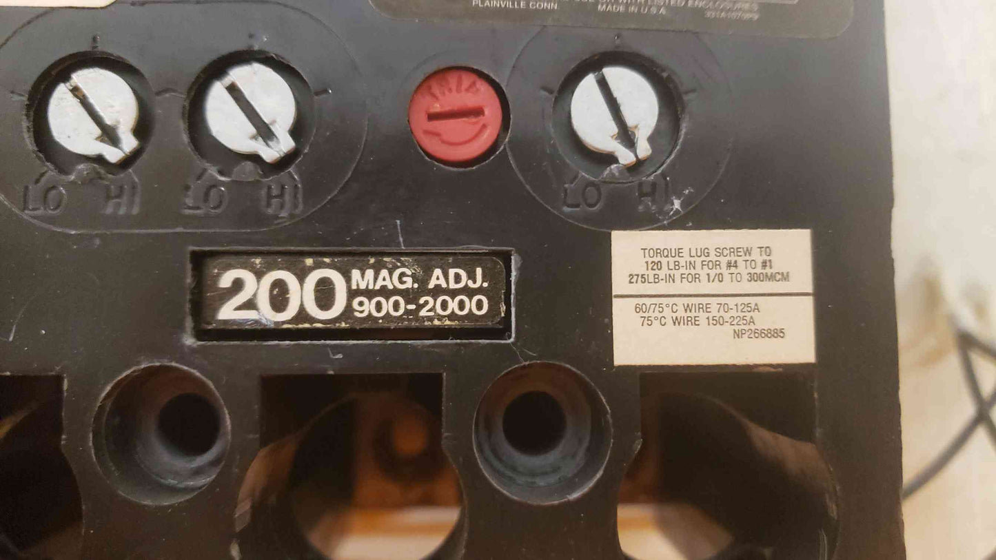 GE 200A 600VAC 3 Pole Breaker TFJ236200 (SKU: 108465)