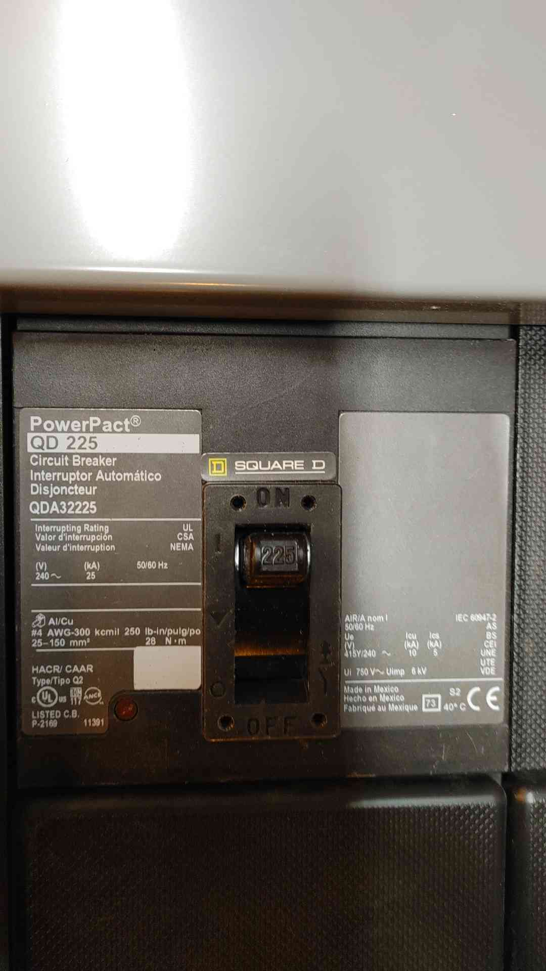 Square D I-Line Breaker Panelboard 400 Amp 600V 1x MG300 2x QD225 (108938)