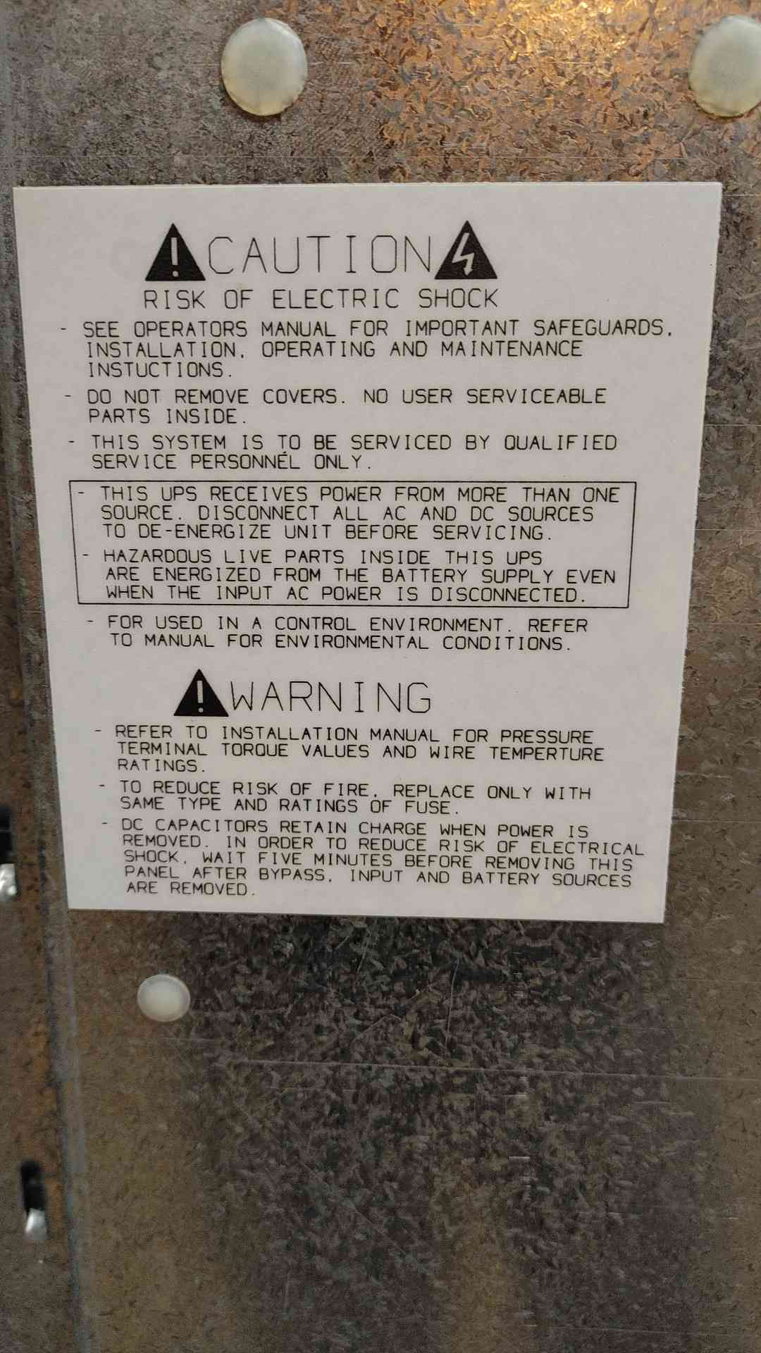 Eaton Powerware 9390-80 UPS 50KVA 208V (109305)