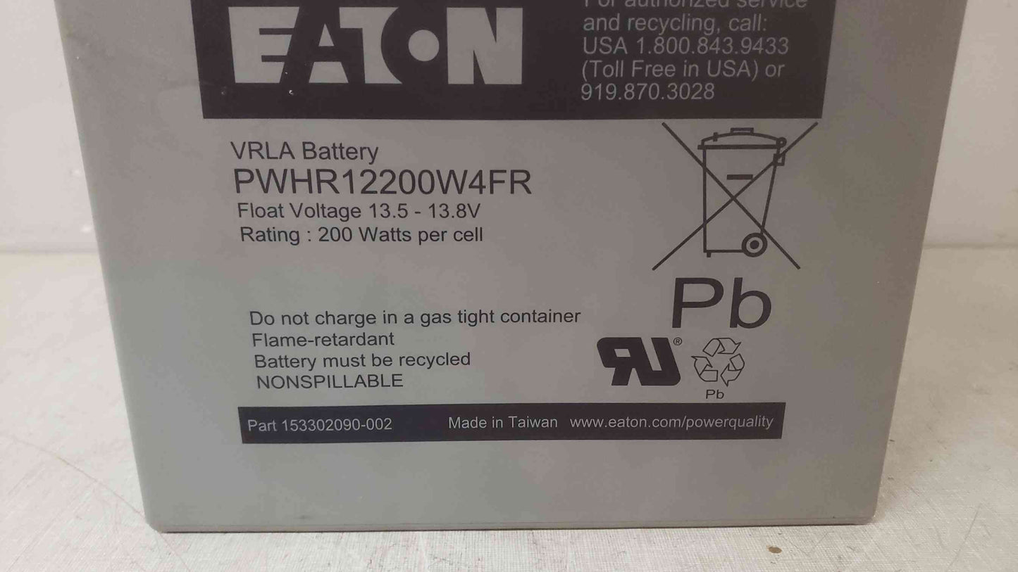 EATON 52 Amp Hr VRLA Battery PWHR12200W4FR (SKU: 109292)