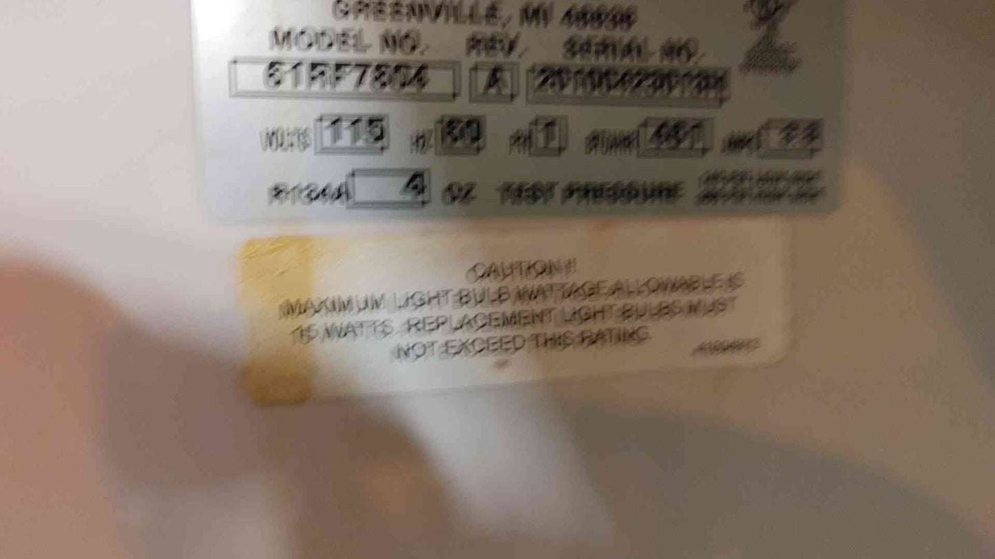 *Pickup Only* Marvel Refrigerator 61RF7804 115V 1 Ph 60 Hz 3.3 Amp (109537)