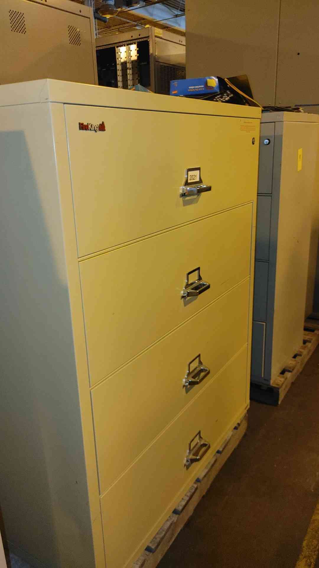FireKing 4 Tier Filing Cabinet Fire Proof Storage w/ KEY (SKU: 109840)