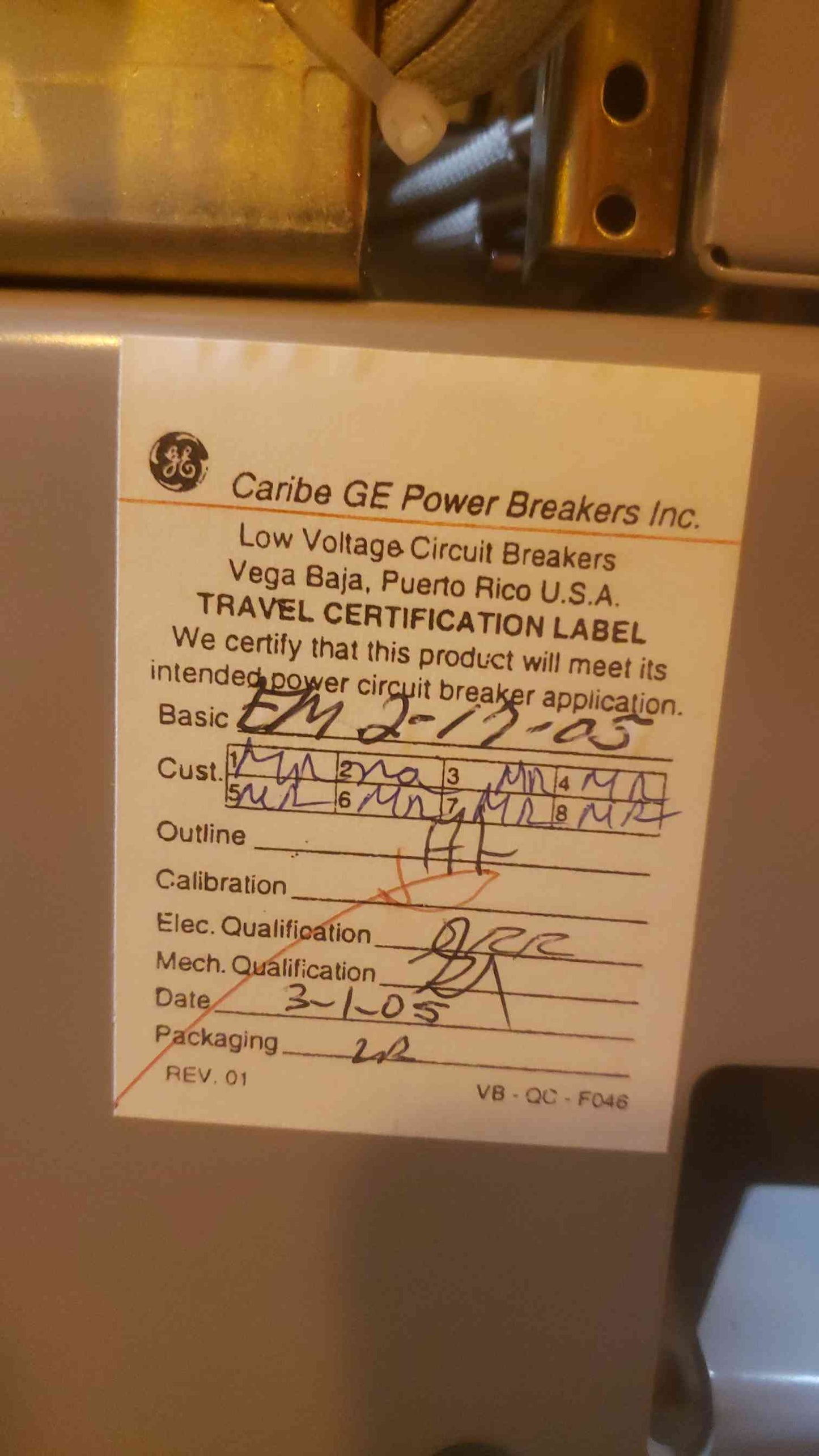 GE Fused Low Voltage Breaker 1600A Frame Size 600V AKRU-10D-50 (SKU: 109943)