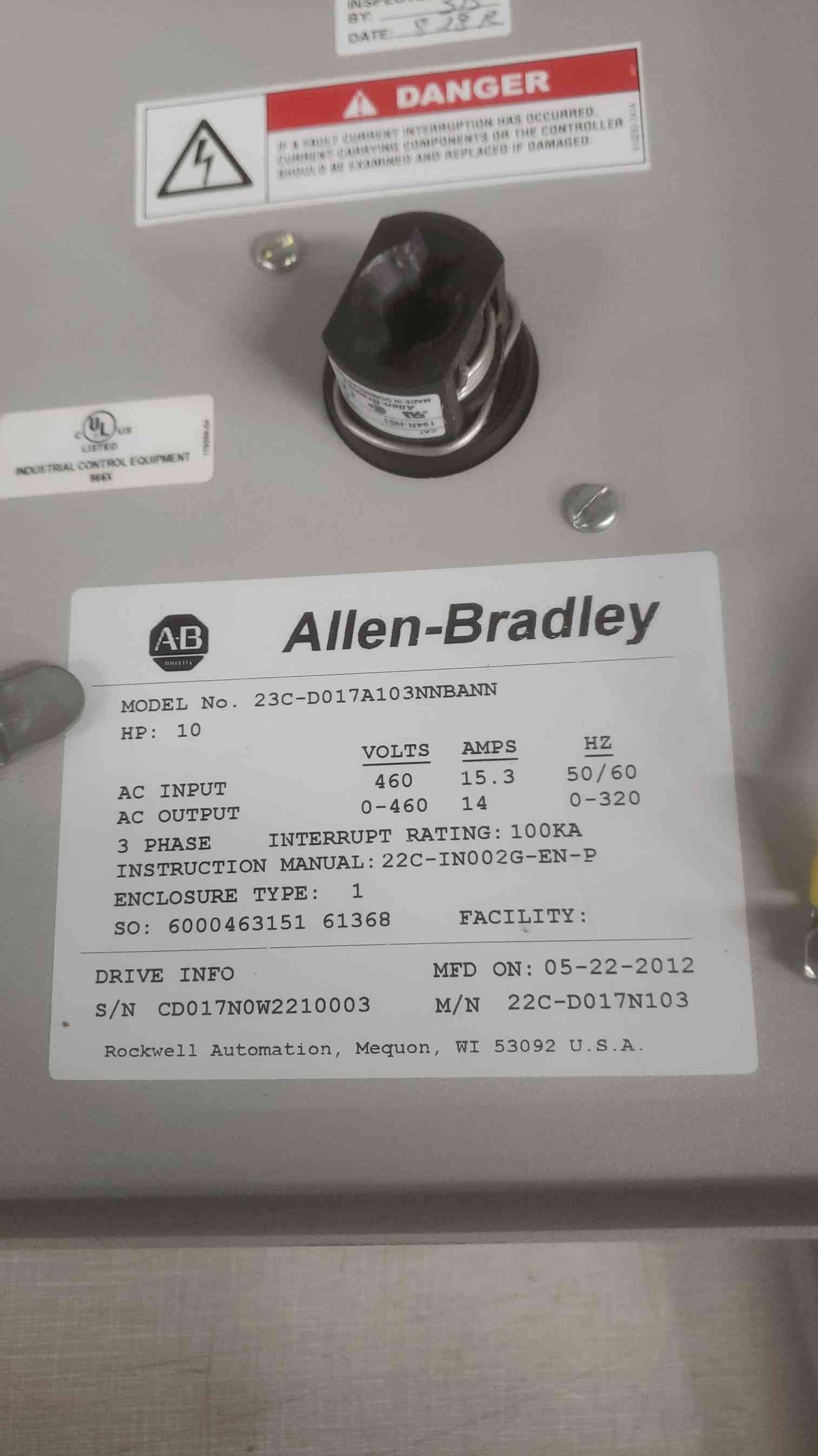 Allen-Bradley PowerFlex 400 Adjustable Frequency AC Drive 10HP, 460V, 15.3A VFD