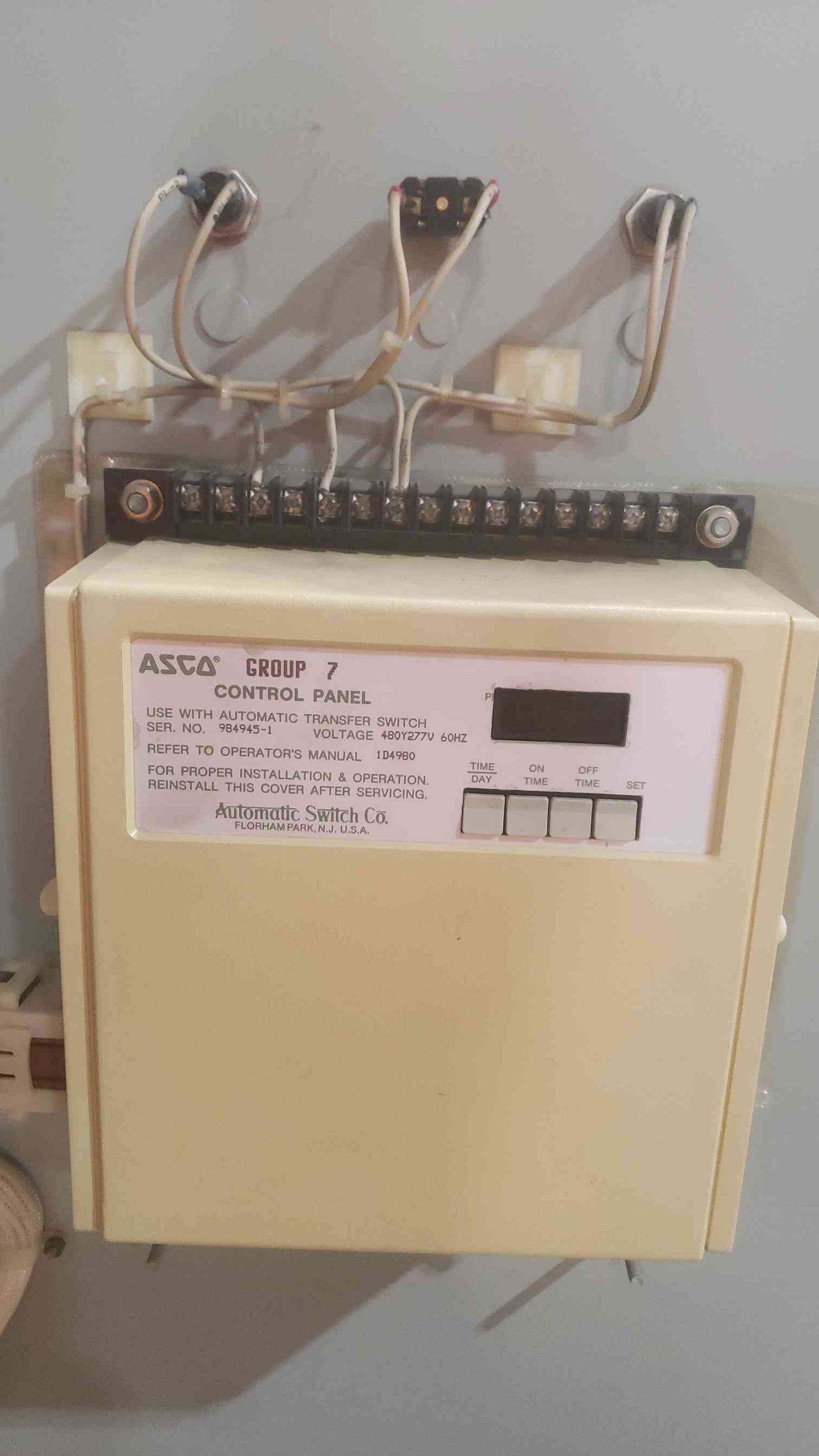 ASCO 600A 480Y/277 3PH 4W ATS E940360097XC 940 Series Automatic Transfer Switch (ATS)