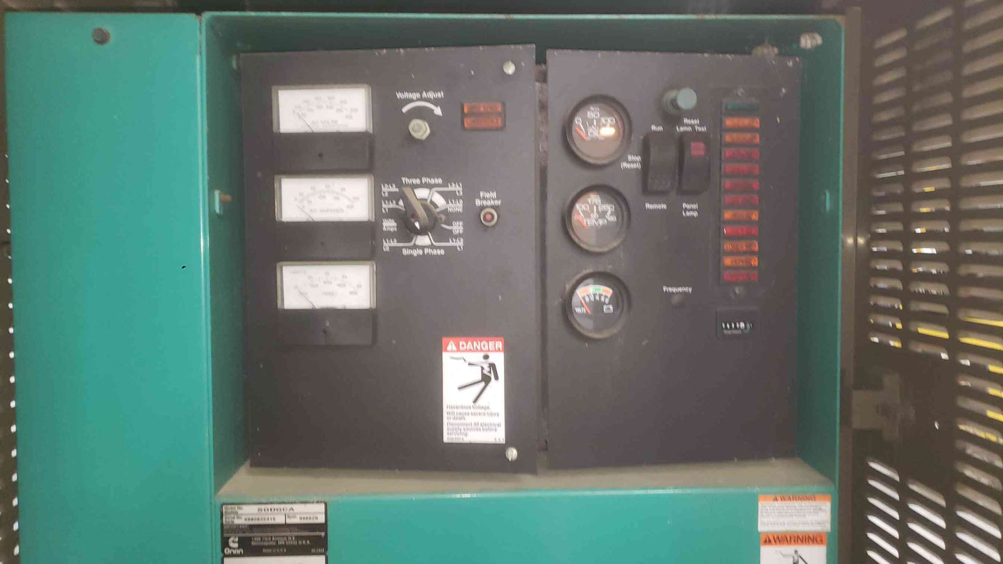 50KW Cummins 50DGCA 3PH Diesel 622.4 Hrs. (SKU: 112081)