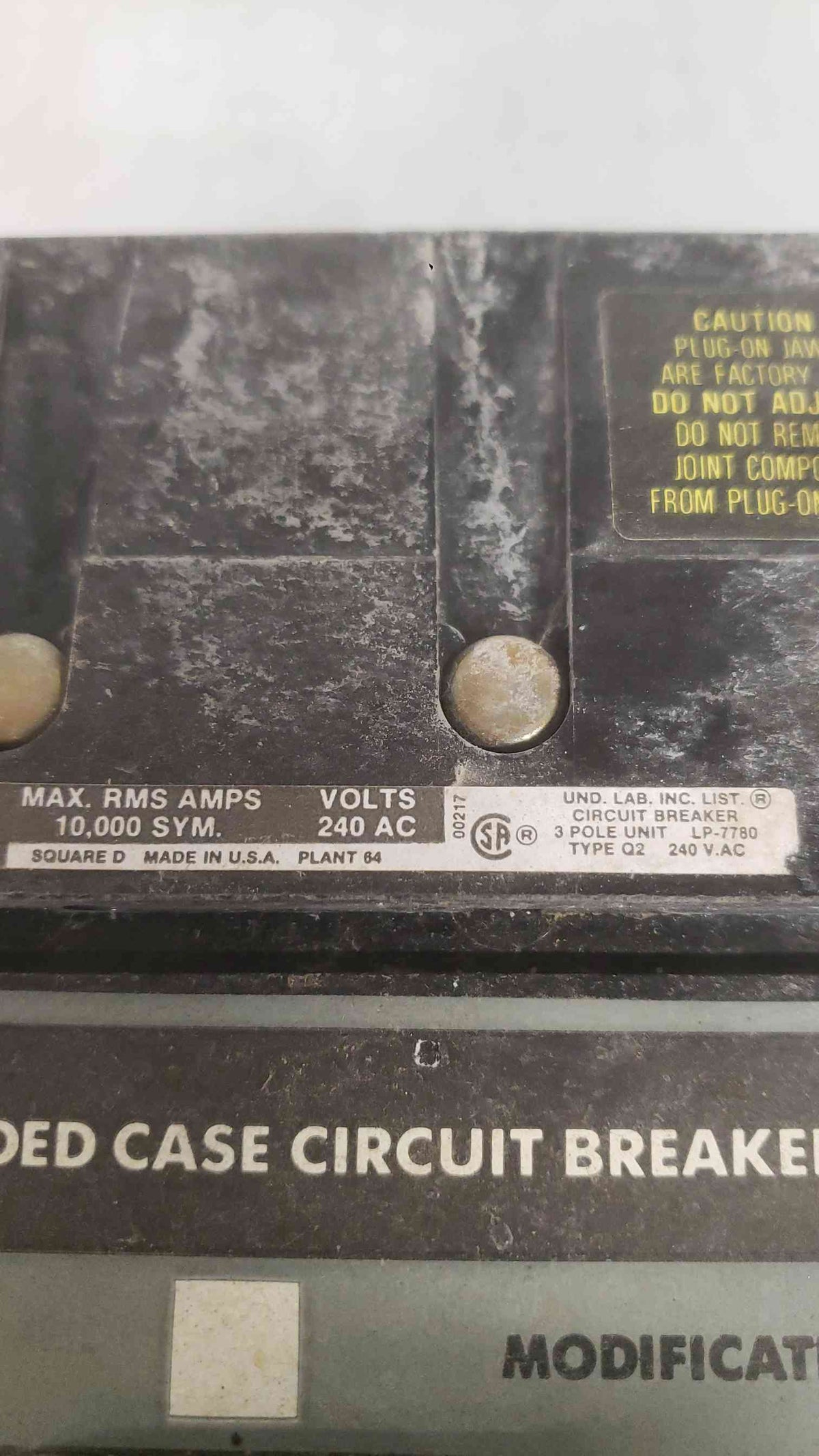 Square D 150A 240VAC 3 Pole Breaker Q232150 (SKU: 112285)