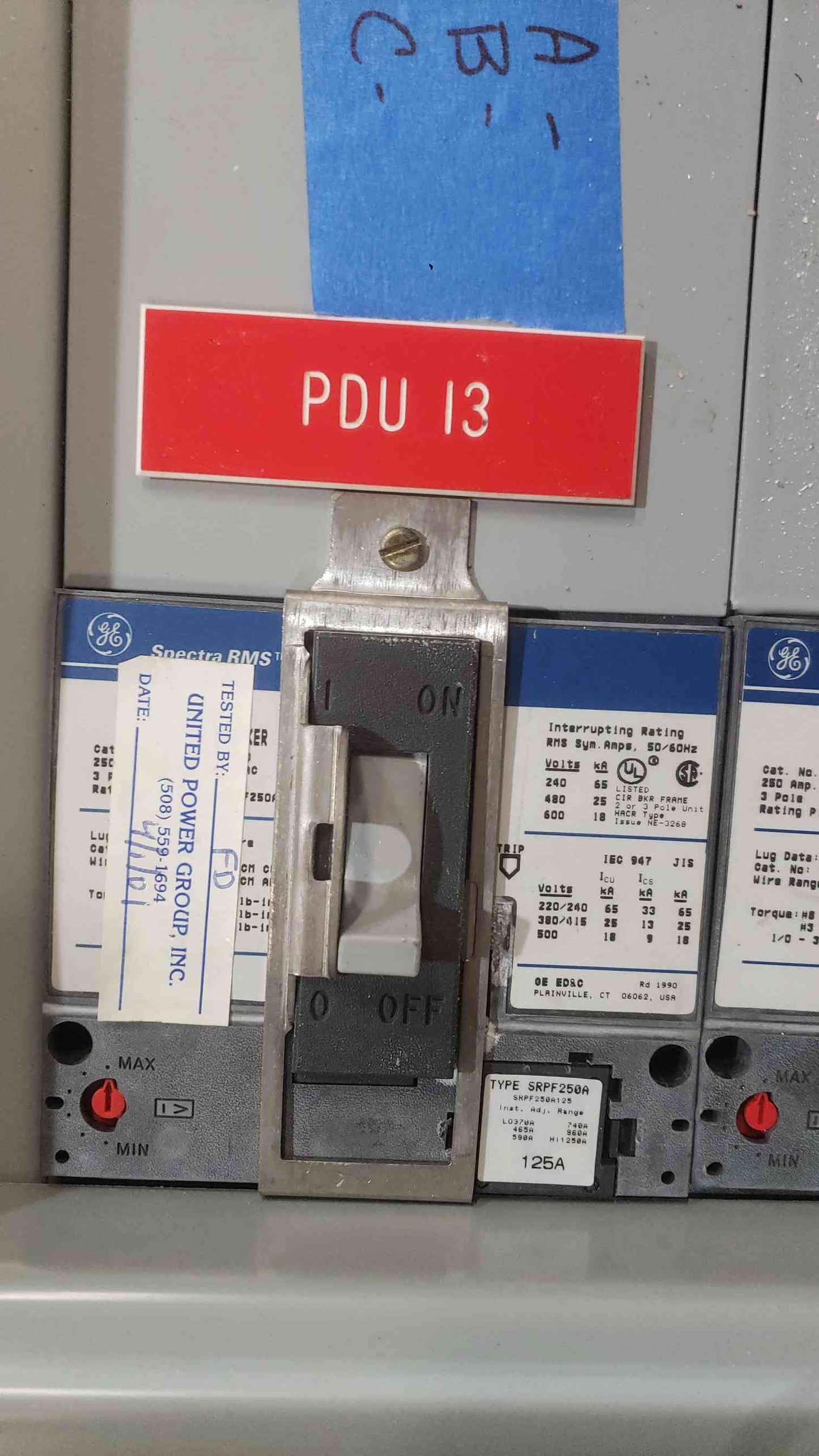 800A GE Panelboard 480/277V 3PH 10 Breakers & Main (SKU: 111610)