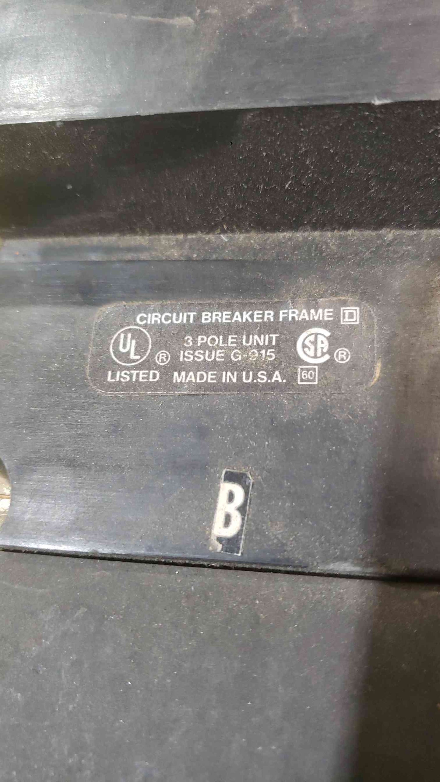 Square D 225A 600V 3 Pole Solid State Trip Circuit Breaker ME236LSI (SKU: 112546)