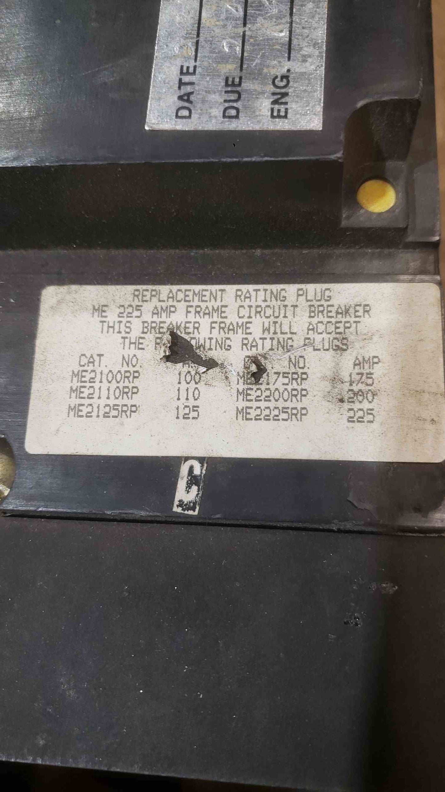 Square D 225A 600V 3 Pole Solid State Trip Circuit Breaker ME236LSI (SKU: 112546)