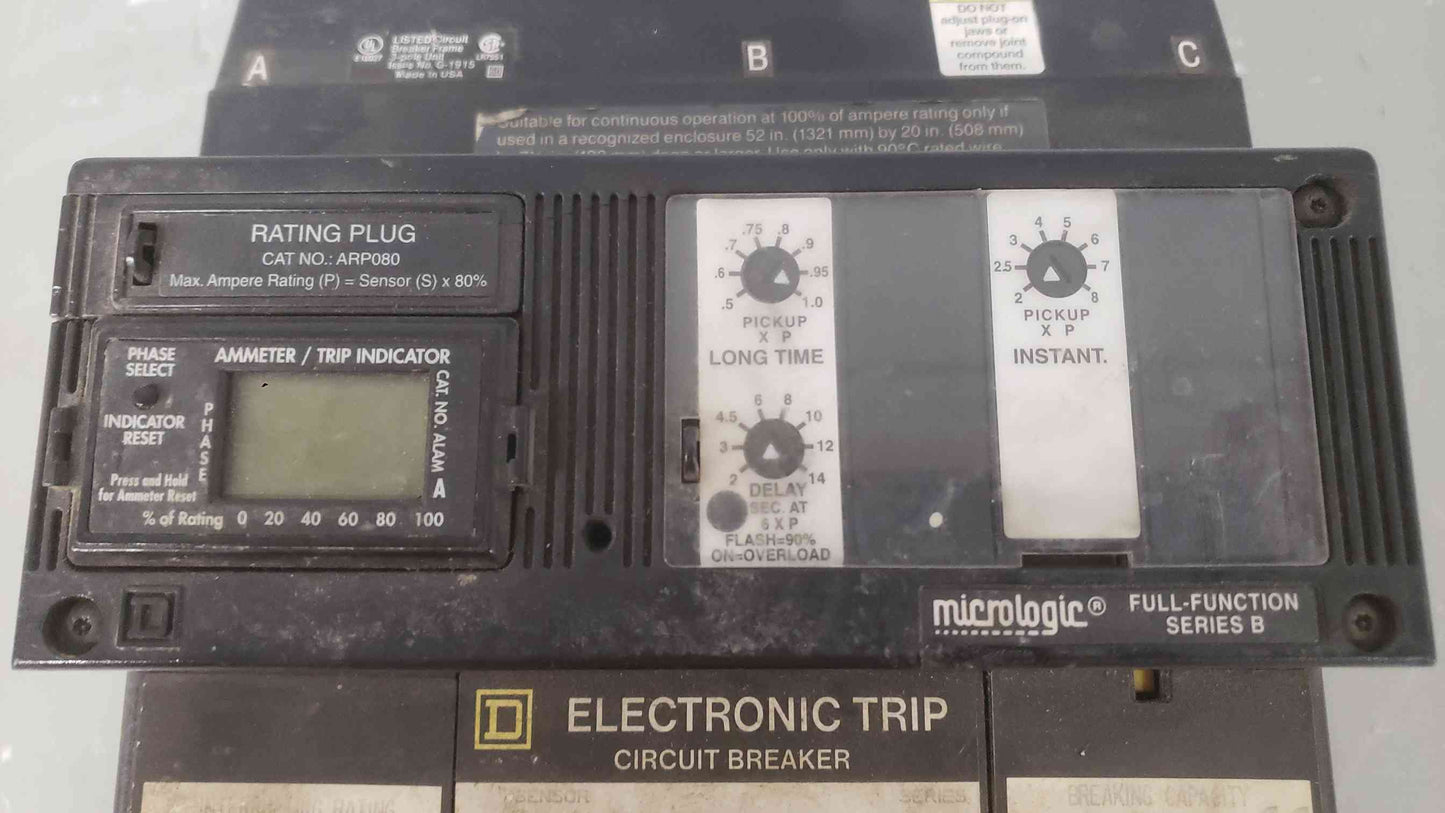 Square D 250A 600VAC Electronic Trip Circuit Breaker LE36200LI (SKU: 112530)