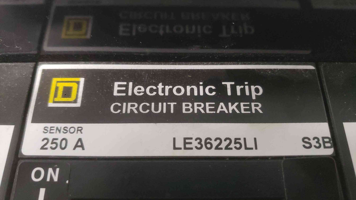 Square D 250A 600VAC Electronic Trip Circuit Breaker LE36225LI (SKU: 112531)