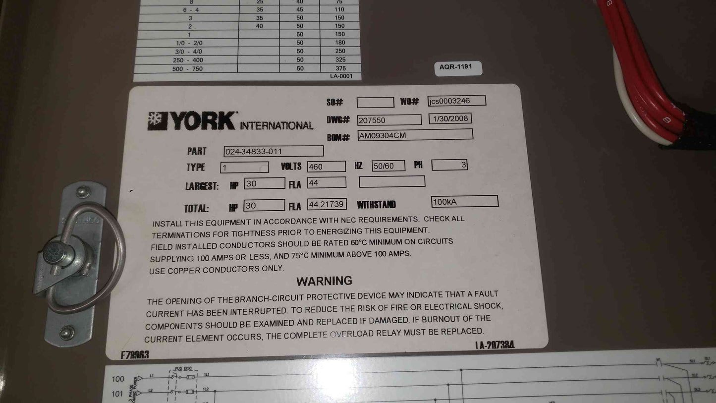 YORK 460V 3PH Air Modulator W/ VFD HVAC Driver (SKU: 112583)