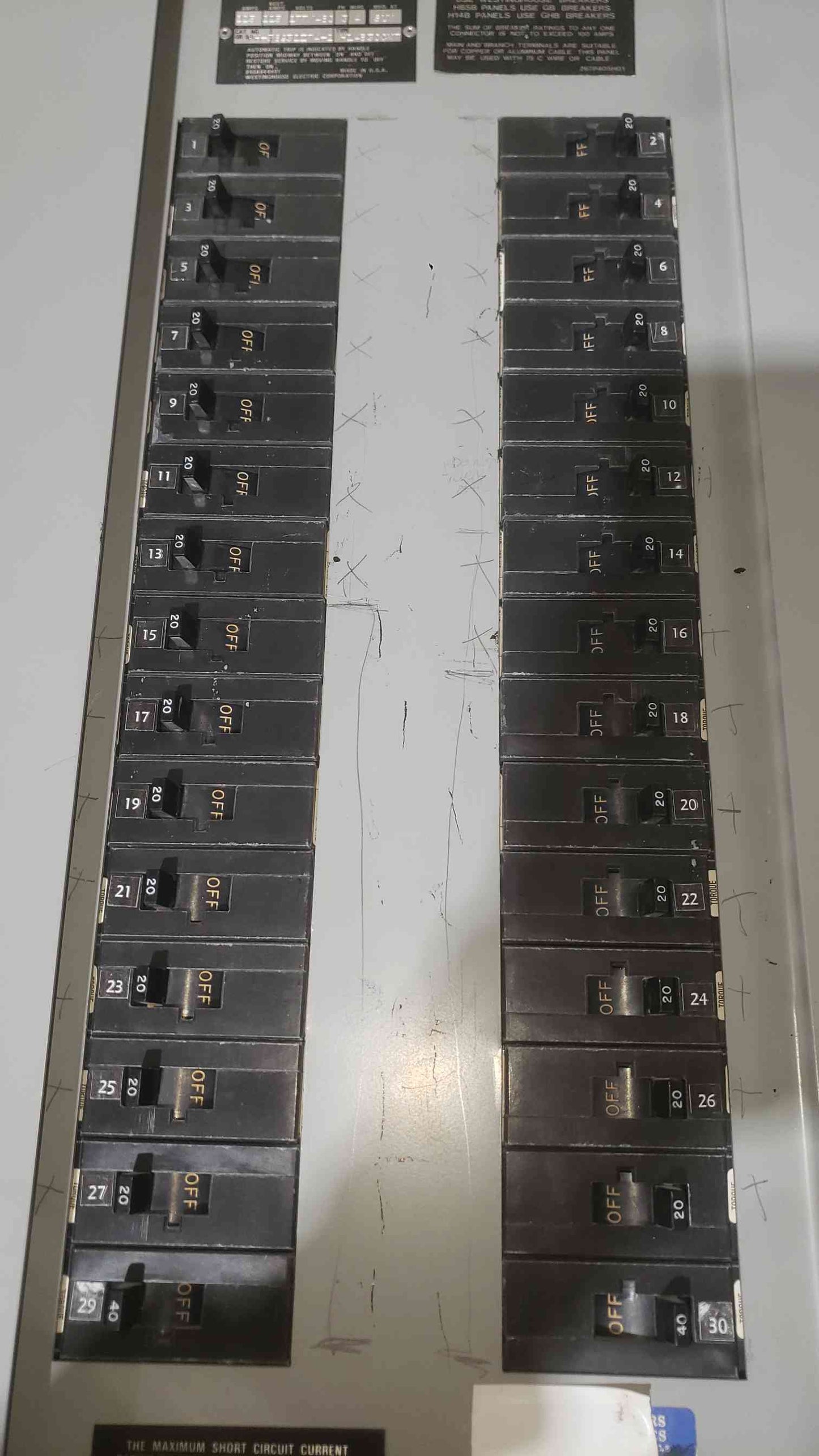 Westinghouse 225A 277/480 3PH 4W Panelboard (SKU: 112708)