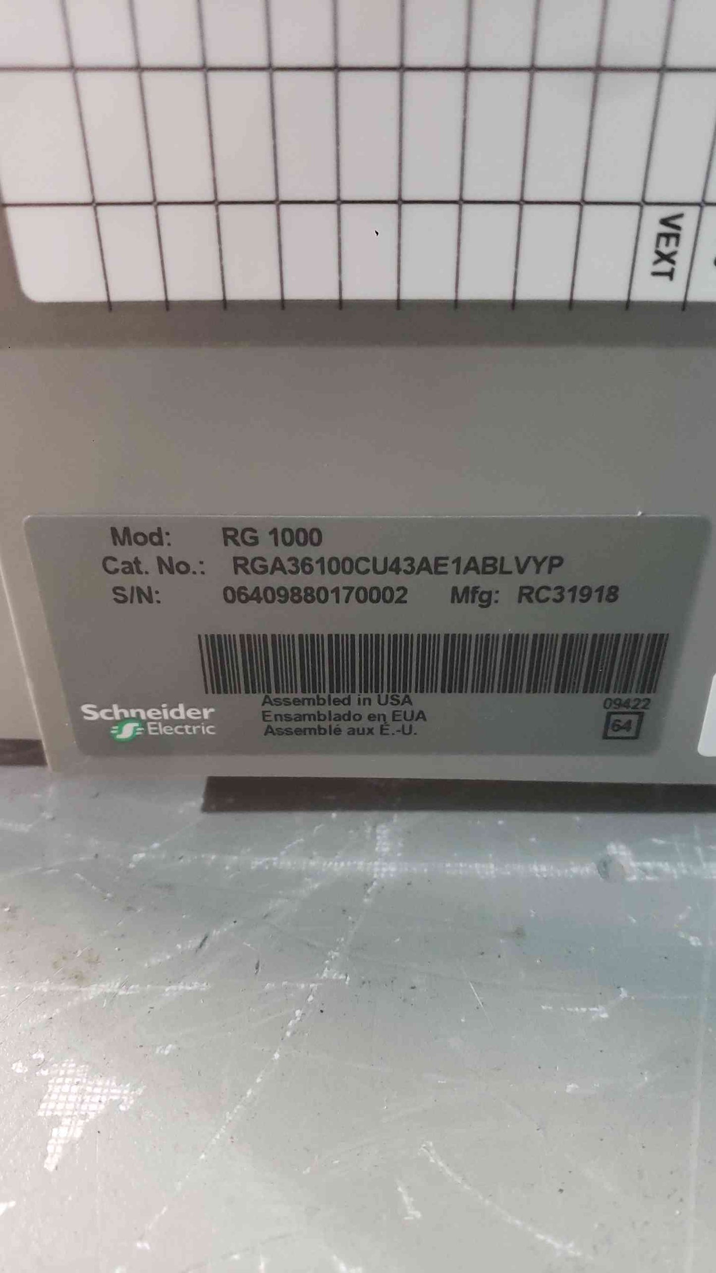 Square D PowerPact RGA36100CU43AE1ABLVYP 1000A 3P 600V I-Line Breaker Micrologic 5.0A (SKU: 112860)