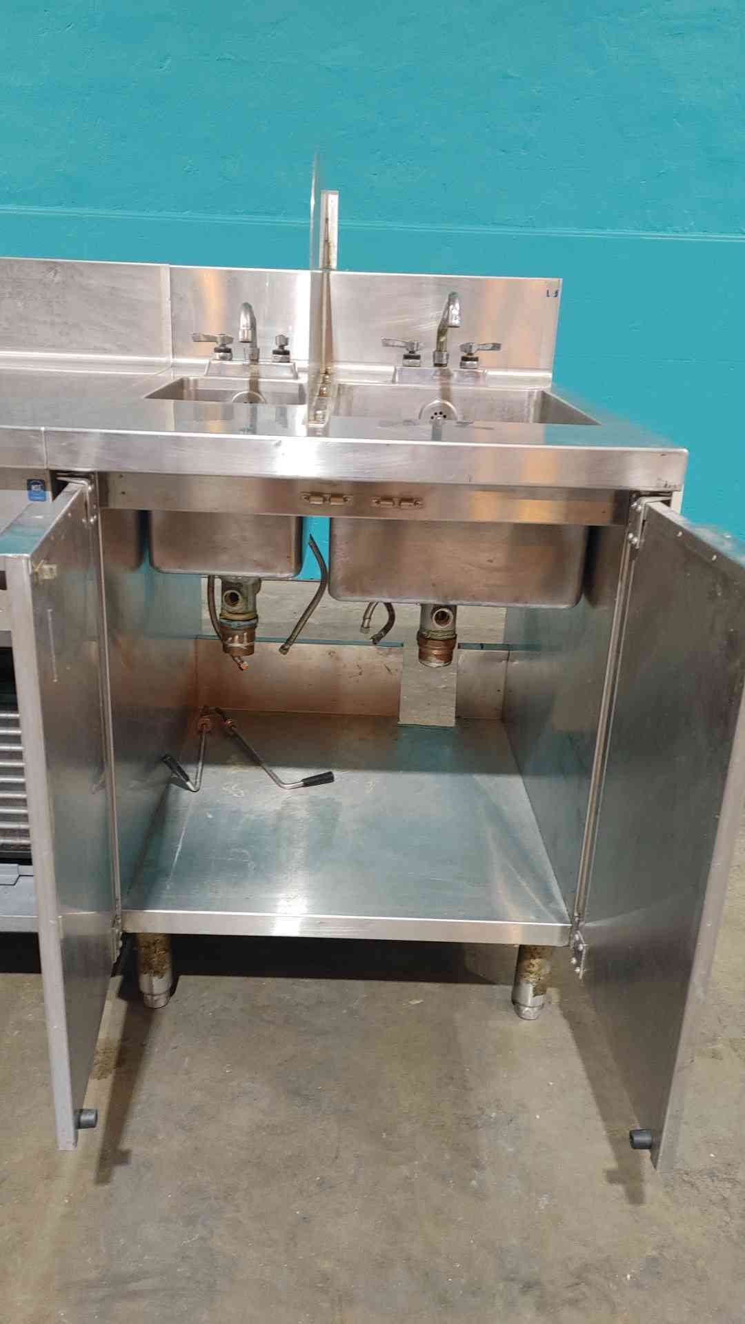 Craig MFG Stainless Steel Cafeteria Prep Dual Sink Commercial Refrigerator/Freezer LB-4-33-SC(SKU: 112994)