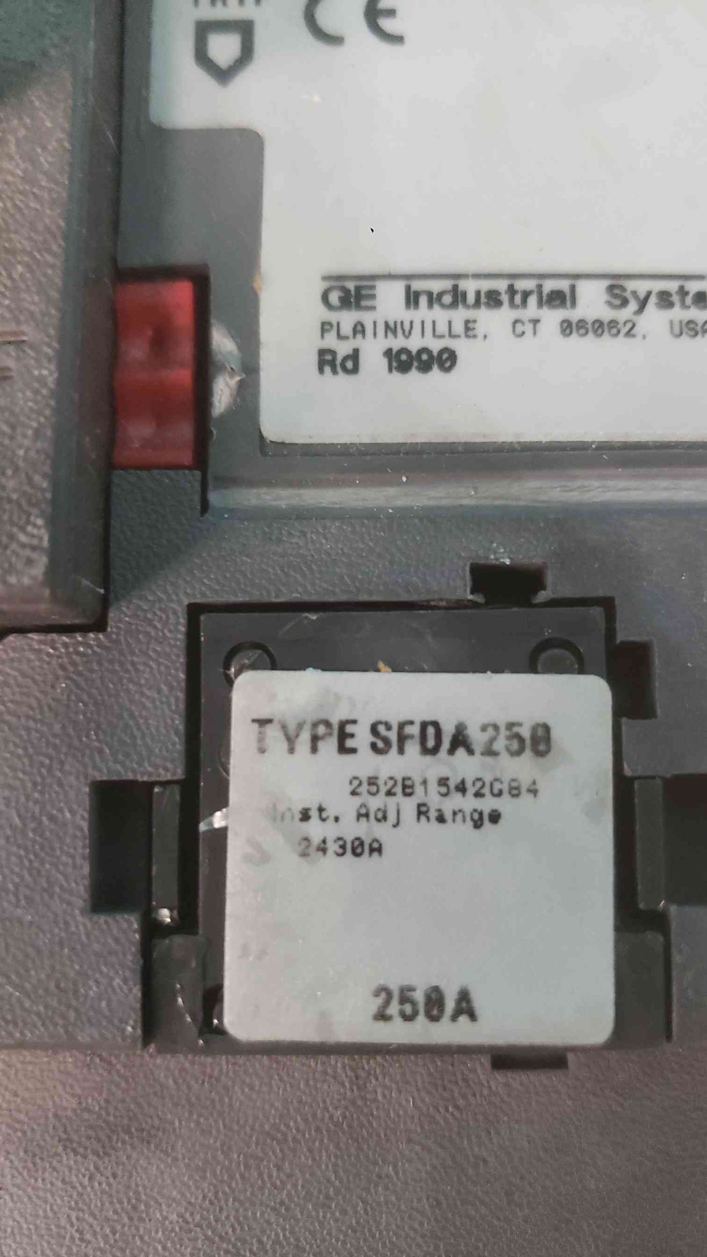 GE Spectra RMS SFDA36AN0250 Molded Case Switch 250A 3P 600V with SFDA250 Rating Plug (SKU: 113117)