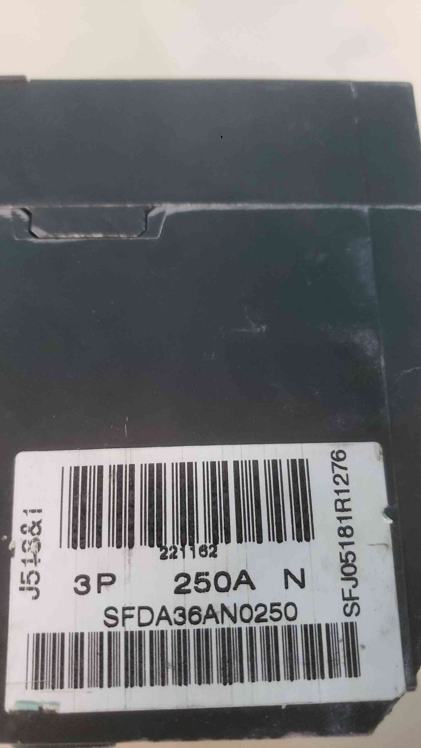 GE Spectra RMS SFDA36AN0250 Molded Case Switch 250A 3P 600V with SFDA250 Rating Plug (SKU: 113117)