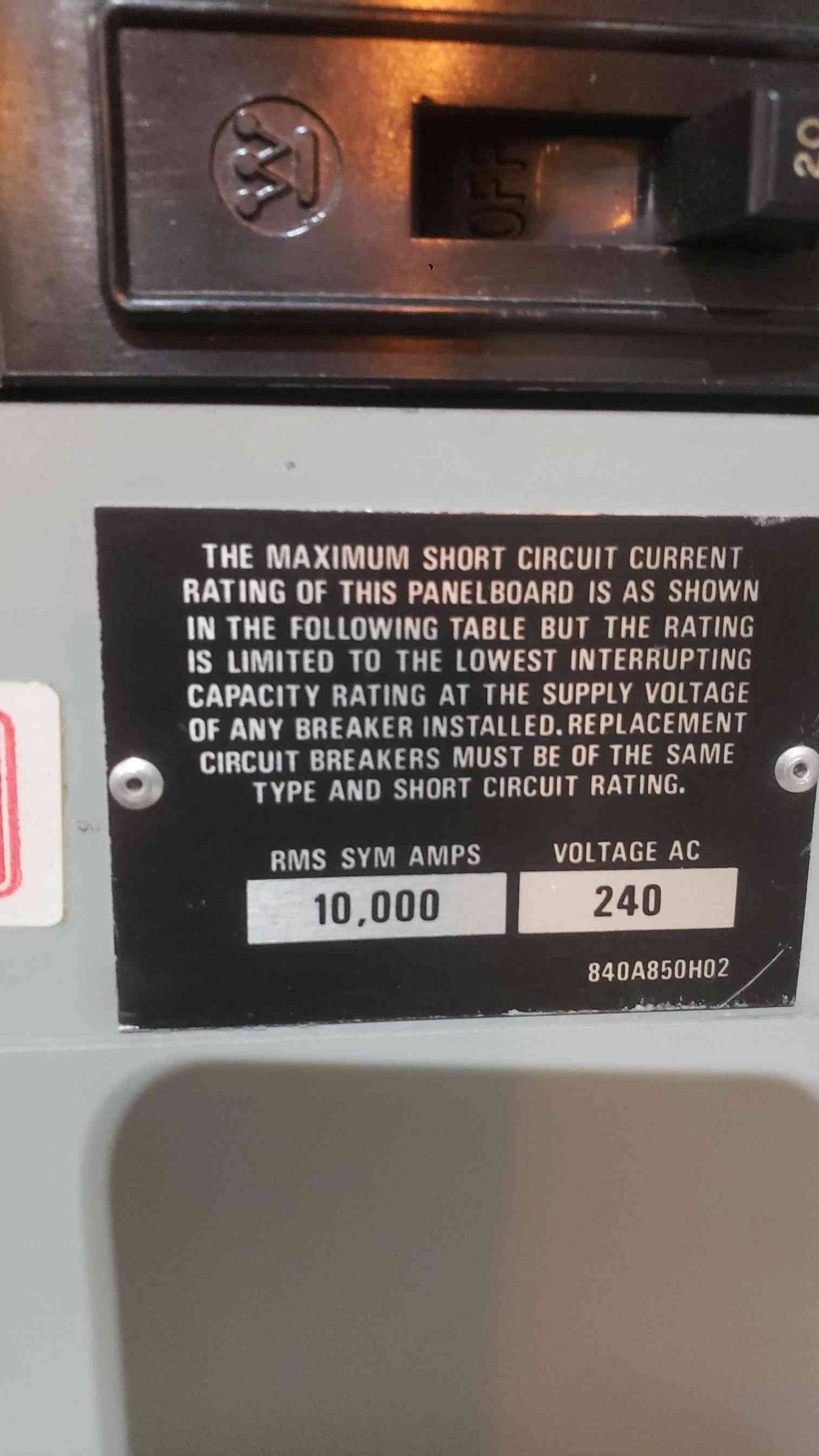Westinghouse 225A 120/208V 3 Phase Panelboard Loaded With 20A Breakers 24 Circuit