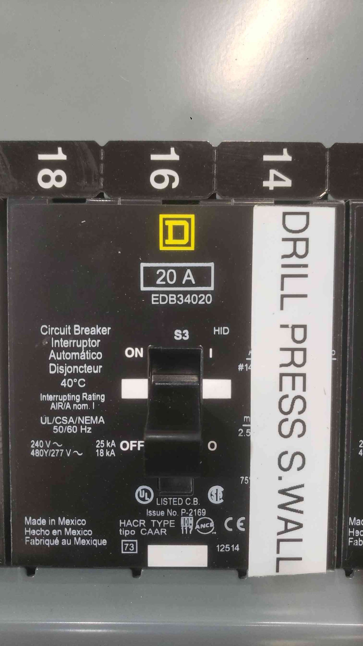 Square D NF430L4C 400A 600V 3 Phase Panelboard Panel W/ 200A 100A 30A Breakers