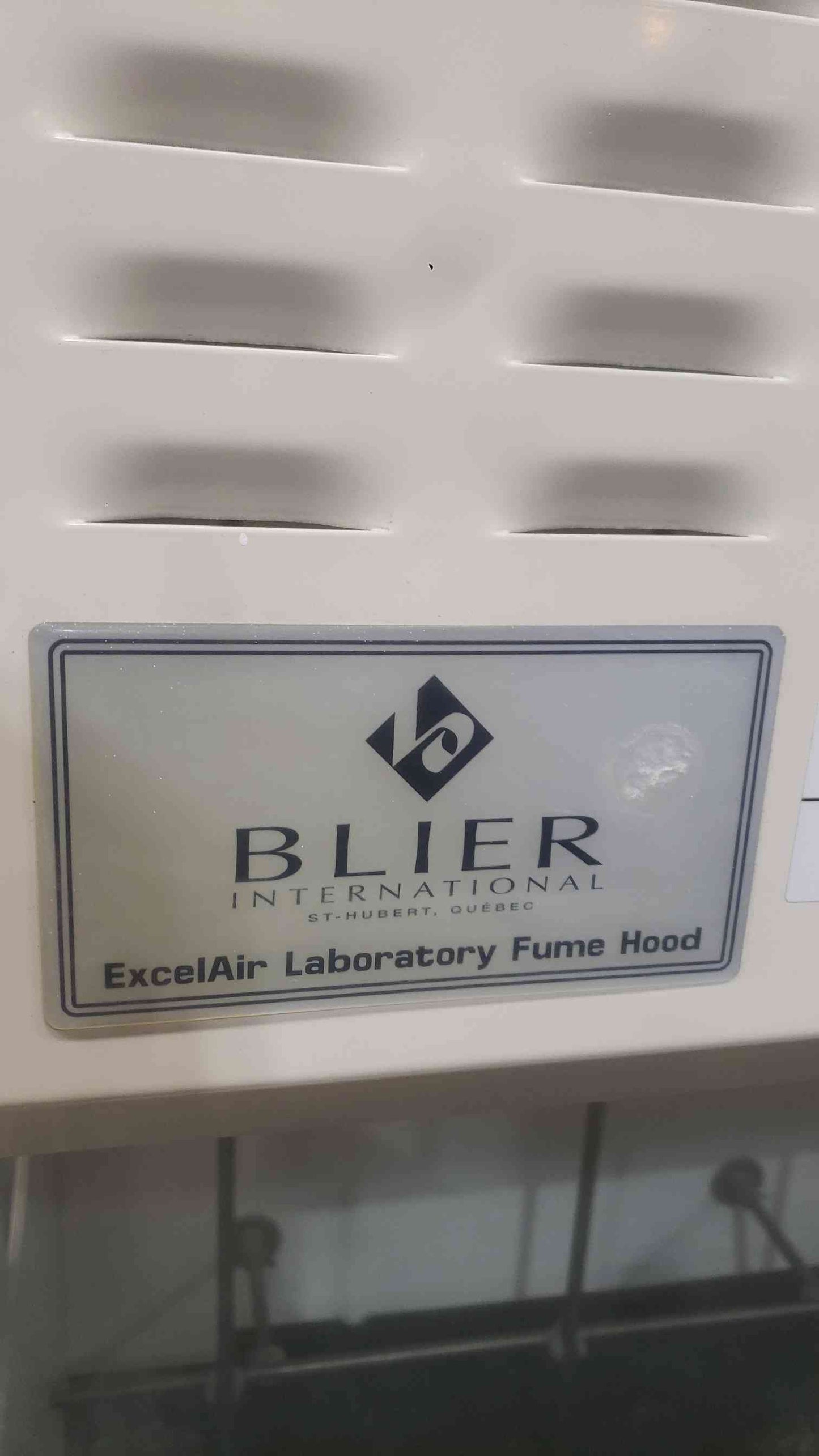 Blier ExcelAir Laboratory Fume Hood Chemical Exhaust Ventilation Station Lab