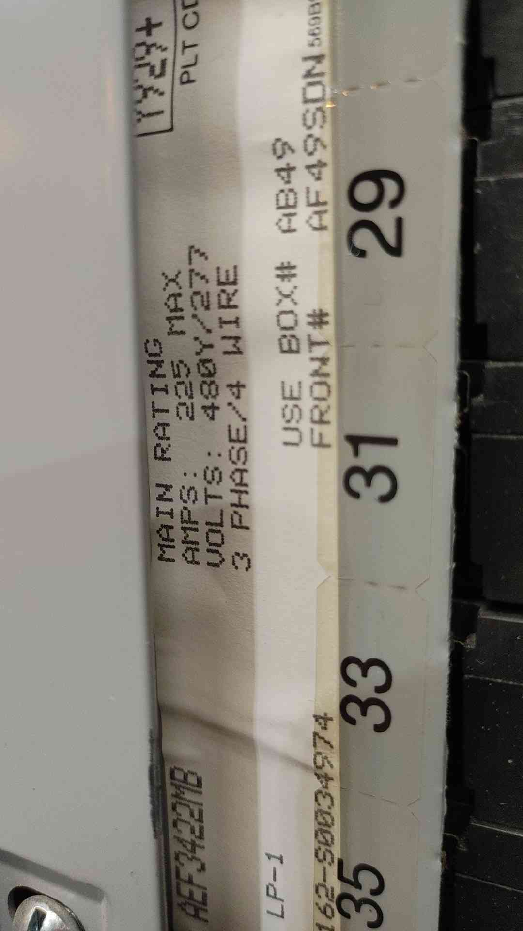 GE A-Series 225A 480Y/277V 3 Phase 42 Circuit Panelboard Enclosure W/ Breakers