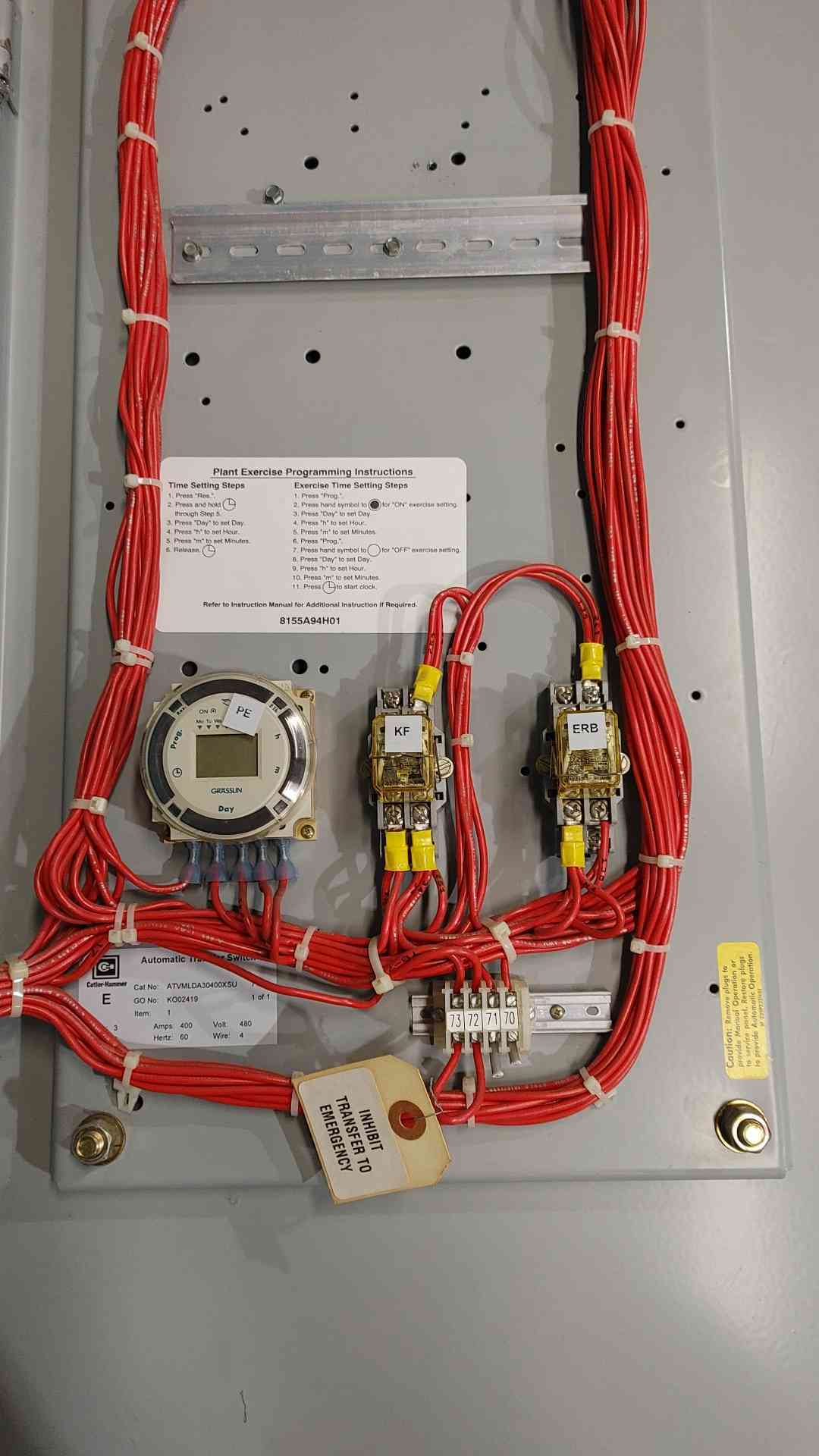 Cutler Hammer Automatic Transfer Switch 400A 480V 3Phase 3Pole ATVMLDA30400XSU