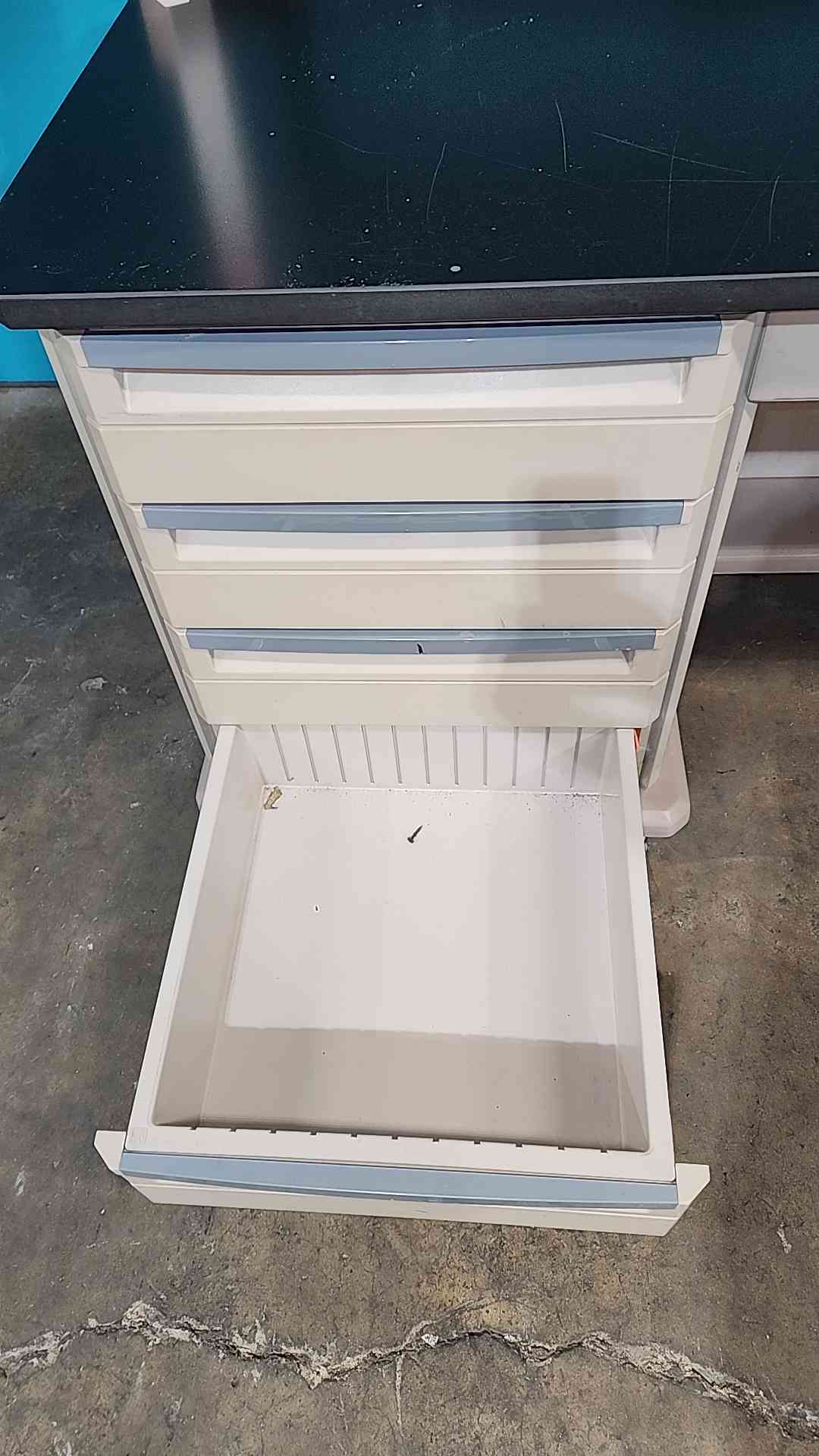Rolling 63" Lab Desk/Table W/ Shelf & Drawers (SKU: 115250)