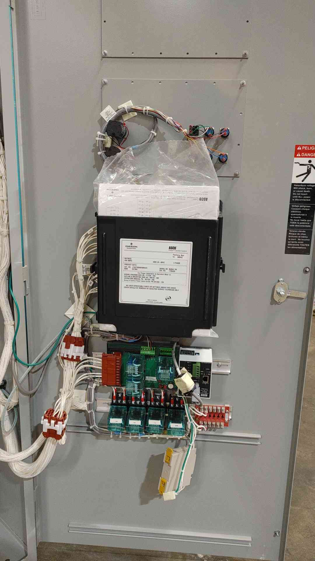 ASCO 7000 Series 200A Automatic Transfer Switch 480V 3Ph ATS J7ADTS030260N5XC