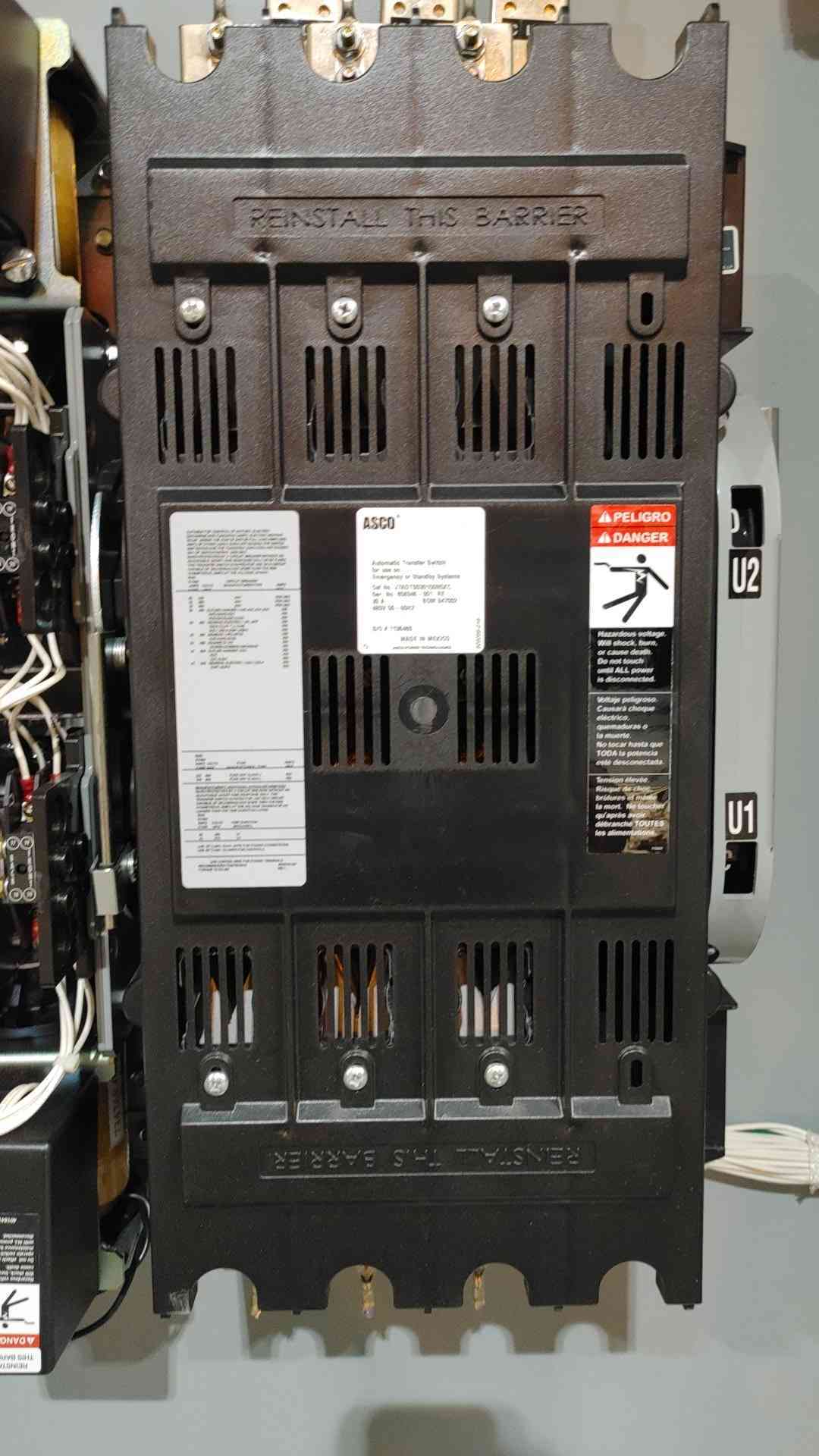 ASCO 7000 Series 30A Automatic Transfer Switch 480V 3Ph ATS J7ADTS030150N5XC