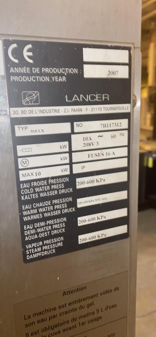 Lancer 910LX Glassware Washer Sterilizer (S6LLST5860)