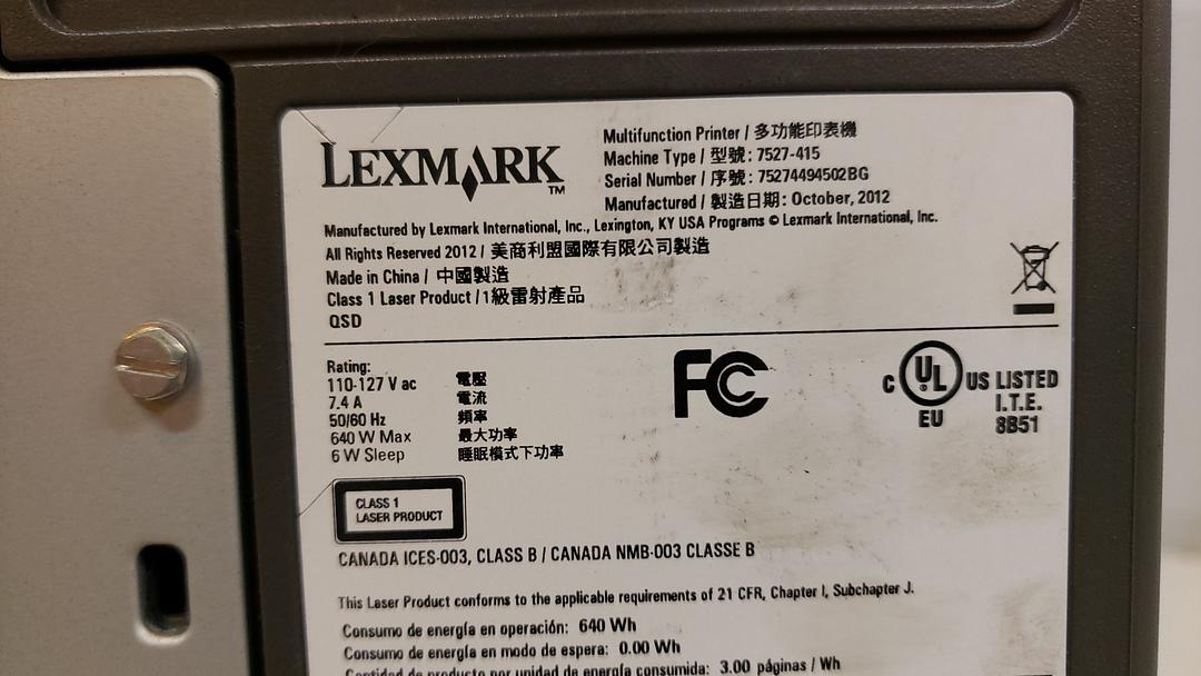 LexMark CX410e Laser Printer(S6LLST9525)