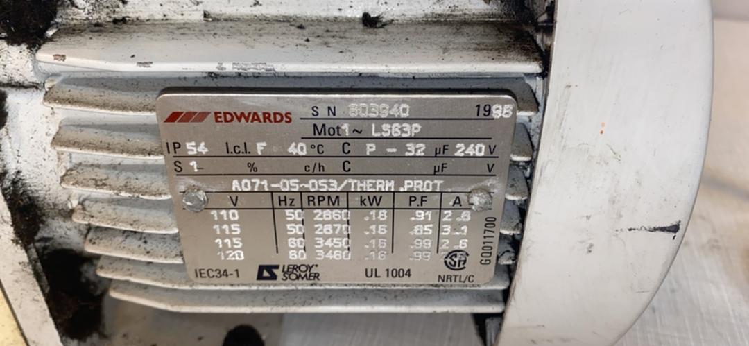Edwards E2M1.5HP Vacuum Pump(S6LLST5897)