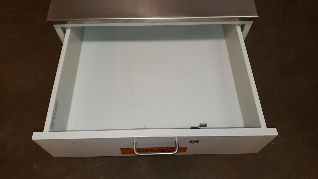 24" Fisher Hamilton 2 Drawer Rolling Casework W/ Stainless Top(S6LLST10033)