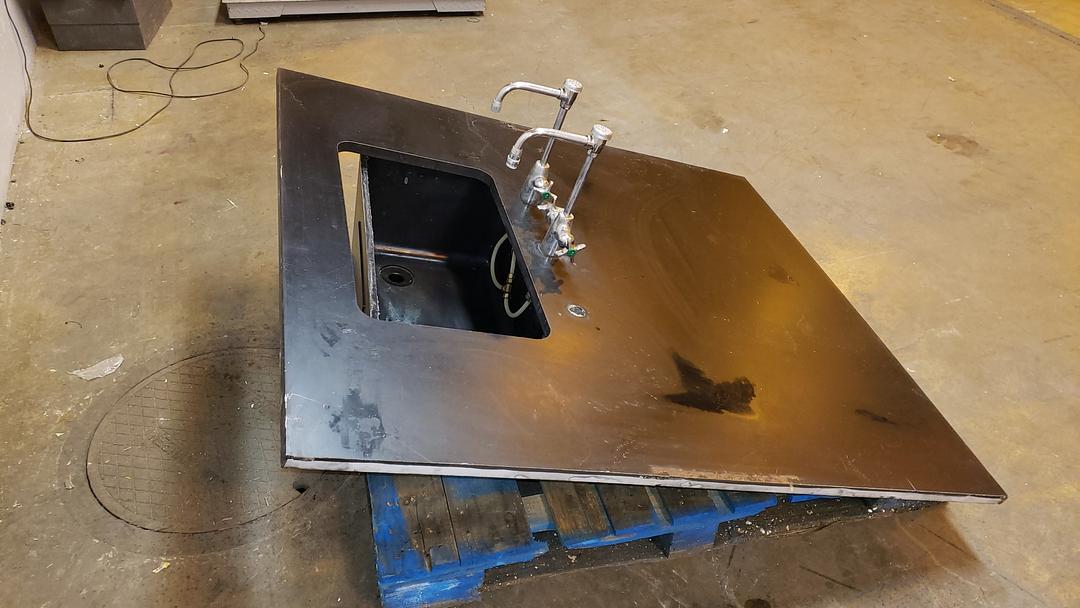 48" Black Epoxy Countertop w/ Sink(S6LLST7623)
